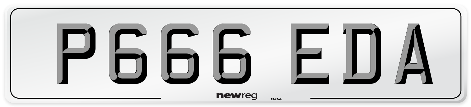 P666 EDA Number Plate from New Reg
